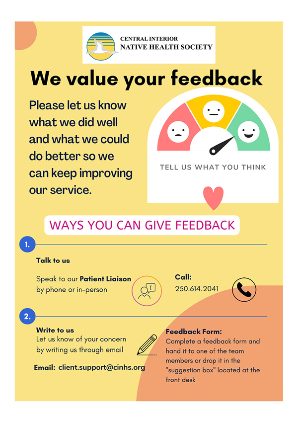 Click to access fillable PDF Feedback form.